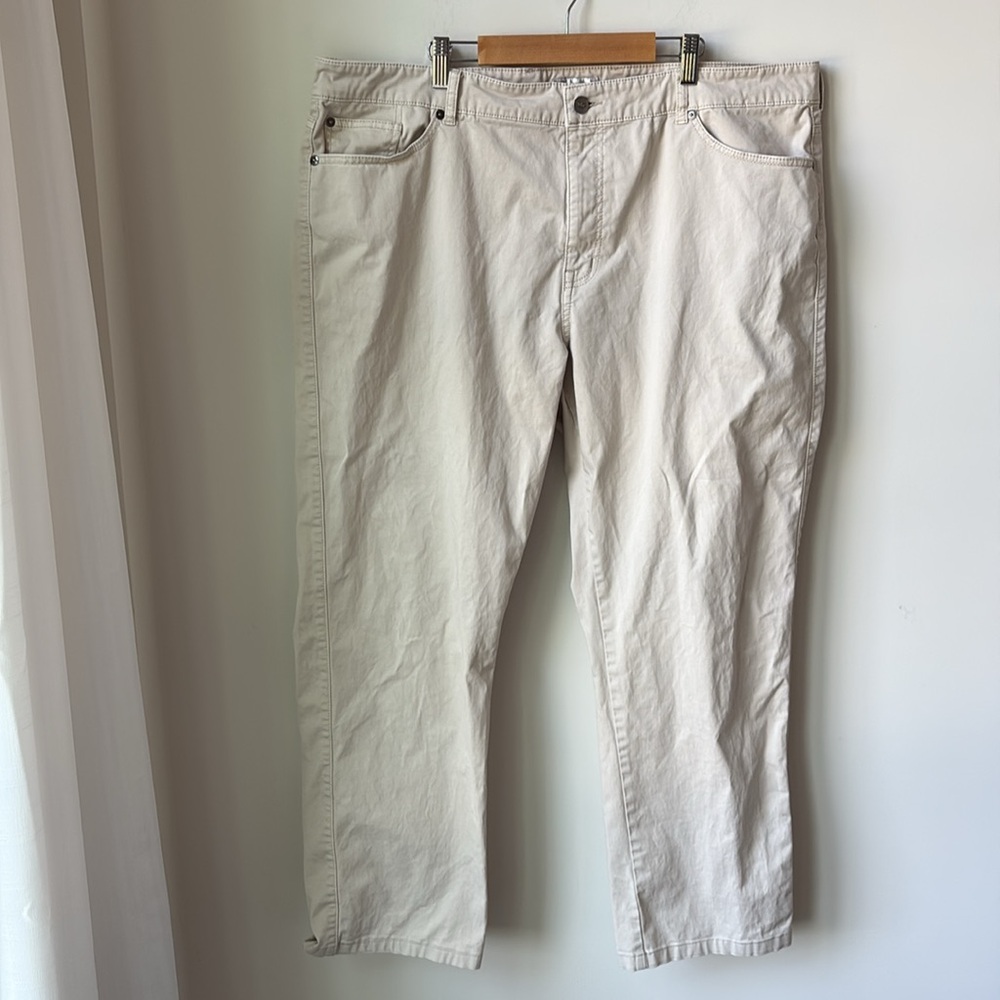 Peter Millar Mens Business Casual Pants in Cream Stretch Office Work Size 42